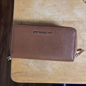 Michael Kors Brown Zip Wallet